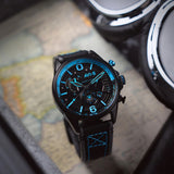 AVI-8 Watch Hawker Harrier Dual Retrograde Chronograph | Genuine Leather Strap