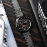 AVI-8 Watch Hawker Harrier Dual Retrograde Chronograph | Genuine Leather Strap