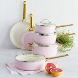 Greenpan Reserve Ceramic Nonstick 10 Piece Cookware Set | Blush