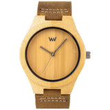 WeWood Dellium Bamboo Wood Watch | Bamboo/Leather-WDELUMB