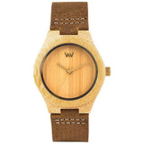 WeWood Dellia Bamboo Wood Watch | Bamboo/Leather-WDELBB