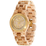 WeWood Criss Metal/Henne Maple Wood Watch | Beige/Gold - WCMBHEN