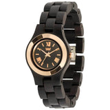WeWood Criss Metal/African Blackwood Watch | Black/Rose-WCMBCGO