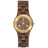WeWood Criss Metal/Indian Rosewood Watch | Chocolate/Gold - WCMBCGO