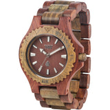 WeWood Date Cherry/Verawood Watch | Cherry/Army Wdchay