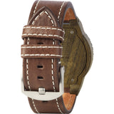WeWood Leo Leather US Army Wood Watch | Brown WLLAUS