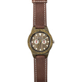 WeWood Leo Leather US Army Wood Watch | Brown WLLAUS