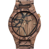 WeWood Alpha Nature Tree Nut Wood Watch | Walnut Print
