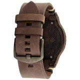 WeWood Alpha Swiss Rough African Blackwood Watch | Leather/Black-WASWBR