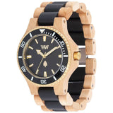 WeWood Date Metal/Maple Wood Watch | Beige/Black - WDMBBL