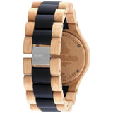 WeWood Date Metal/Maple Wood Watch | Beige/Black - WDMBBL