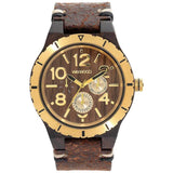 WeWood Kardo Metal/Indian Rosewood Watch | Chocolate/Gold- WKMBCHG