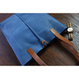 Kiko Leather Seabu Leather Tote | Blue-718-6