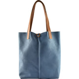 Kiko Leather Seabu Leather Tote | Blue-718-6