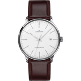 Junghans Meister Chronometer Stainless Steel Watch | Brown Strap 027/4130.00