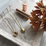 Awe Inspired Diamond Heart Locket Diamon Cut Bead Chain STANDARD 16"-18" | Gold Vermeil