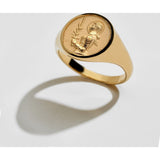 Awe Inspired Joan of Arc Signet Ring