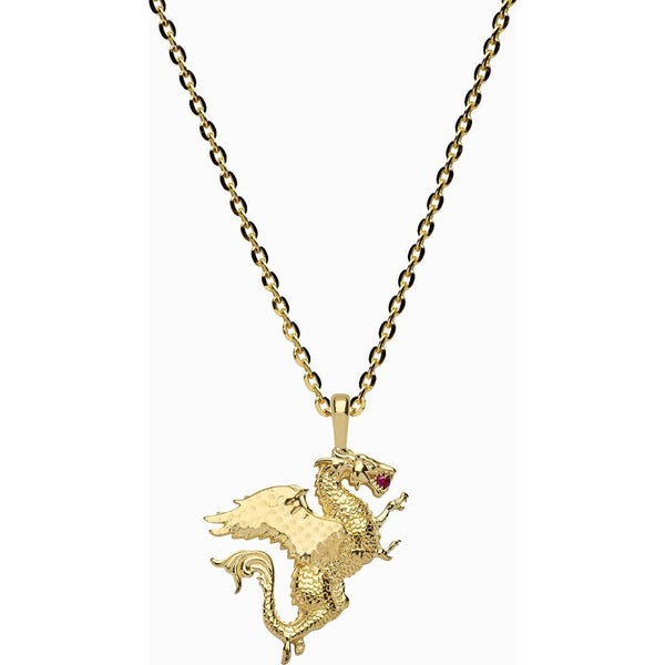 Awe Inspired Dragon Necklace Cable Chain STANDARD 16"-18"