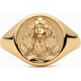 Awe Inspired Cleopatra Signet Ring | Gold Vermeil