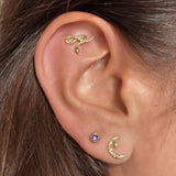 Awe Inspired Snake Stud Earring
