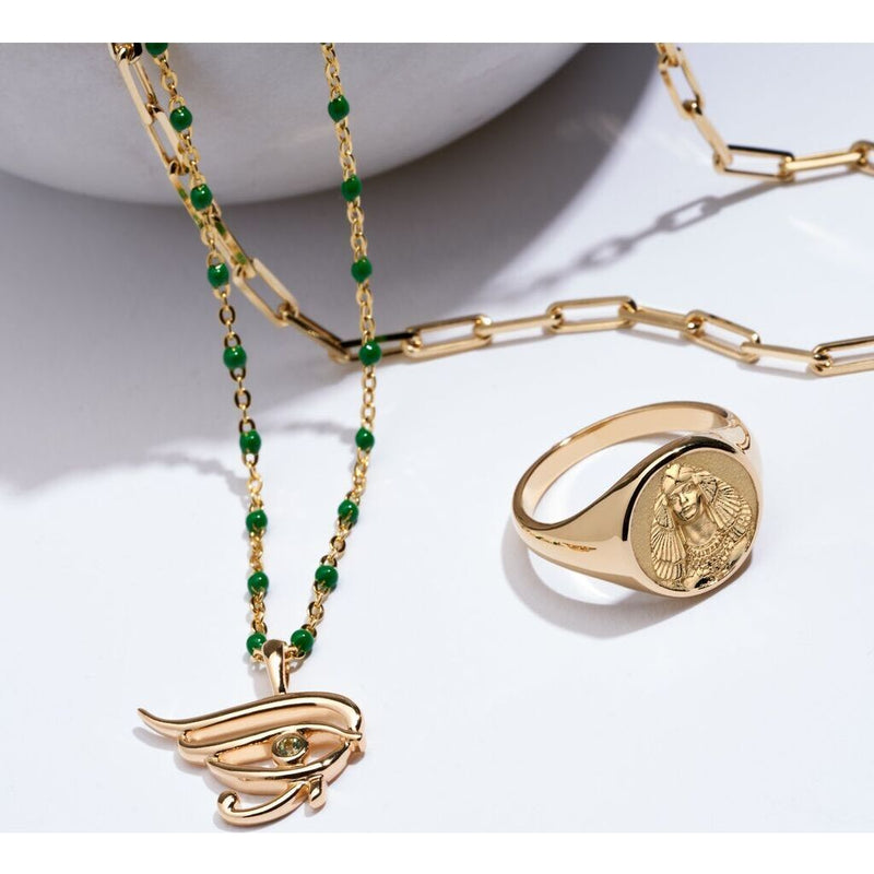 Awe Inspired Cleopatra Signet Ring | Gold Vermeil