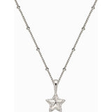 Awe Inspired Diamond Star Charm Necklace Saturn Chain STANDARD 16"-18" | Sterling Silver
