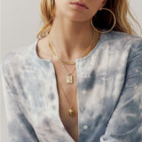 Awe Inspired Diamond Moon Locket Diamon Cut Bead Chain 18"-20" | Gold Vermeil