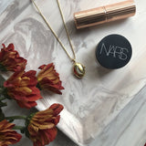 Awe Inspired Diamond Moon Locket Diamon Cut Bead Chain 18"-20" | Gold Vermeil