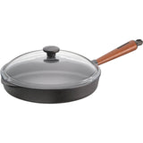 Skeppshult 11" Deep Fry Pan with Lid | Black