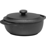 Skeppshult Original Oval Casserole w Cast Iron Lid, 2.1Q | Black