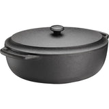 Skeppshult Original Oval Casserole With Cast Iron Lid, 6.3 Quart 6 Liter Black