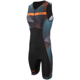 Zone3 Men's Activate Plus Momentum Sleeveless Trisuit | Blue/Turquoise/Teal