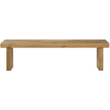 Sonder Living Emelia Bench | Natural Oak without Seat Pad