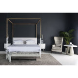 Sonder Living Duke Poster Bed | Warm White