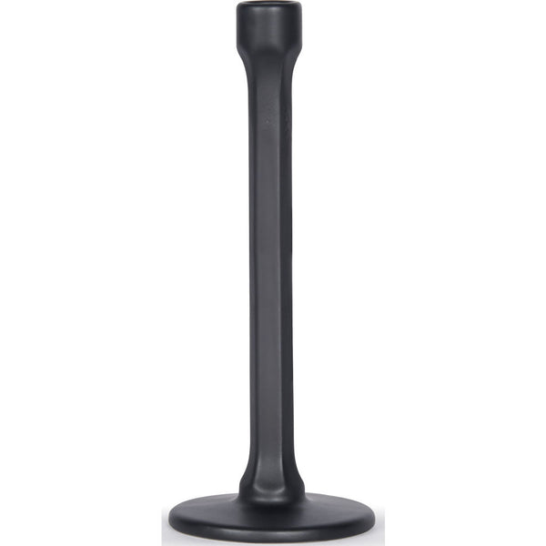 Atipico Esag Tall Single Candle Holder | Satin Black 7611