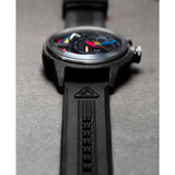 The Electricianz CARBON Z RUBBER 45mm | Black Rubber Strap/ Nylon