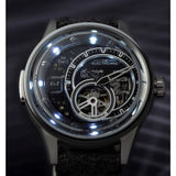 The Electricianz E-Code | 43mm case, grey calfskin leather/ Hybrid