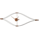 Nomon Look Wall Clock | Fiberglass/Walnut/Chromed Brass
