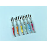 Laguiole Rainbow Mini Cheese Forks (Set of 12) | Multicolor