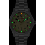 ArmourLite Field Series Stainless Steel Mens Watch | Diameter: 42mm Thickness: 10.8mm - Shatterproof Armourglass - Beige Dial