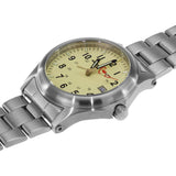 ArmourLite Field Series Stainless Steel Mens Watch | Diameter: 42mm Thickness: 10.8mm - Shatterproof Armourglass - Beige Dial