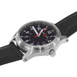 ArmourLite Field Series Genuine Leather Mens Watch | Diameter: 42mm Thickness: 10.8mm - Shatterproof Armourglass - Black Dial