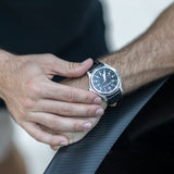 ArmourLite Field Series Genuine Leather Mens Watch | Diameter: 42mm Thickness: 10.8mm - Shatterproof Armourglass - Black Dial