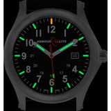 ArmourLite Field Series Flexible Polyurethane Mens Watch | Diameter: 42mm Thickness: 10.8mm - Shatterproof Armourglass - Black Dial