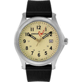 ArmourLite Field Series Flexible Polyurethane Mens Watch | Diameter: 42mm Thickness: 10.8mm - Shatterproof Armourglass - Beige Dial