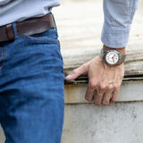 ArmourLite Field Series Stainless Steel Mens Watch | Diameter: 42mm Thickness: 10.8mm - Shatterproof Armourglass - White Dial