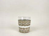 Seagrass Wide Cage Tumbler 6 pc Glasssware Set | White & Sepia Collection