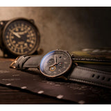 AVI-8 Watch Hawker Hurricane Classic Chronograph | Genuine Leather Strap