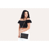 Kiko Leather Flap Clutch