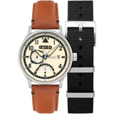 AVI-8 Hawker Hurricane Mckellar Dual Time Watch | Brown Beige